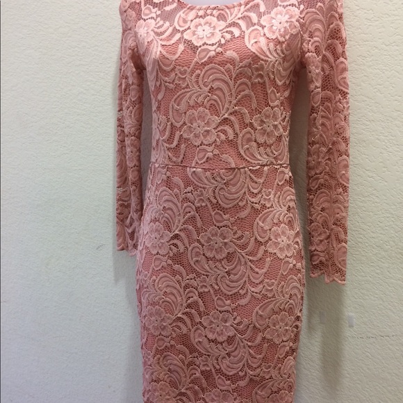 mauve lace dress